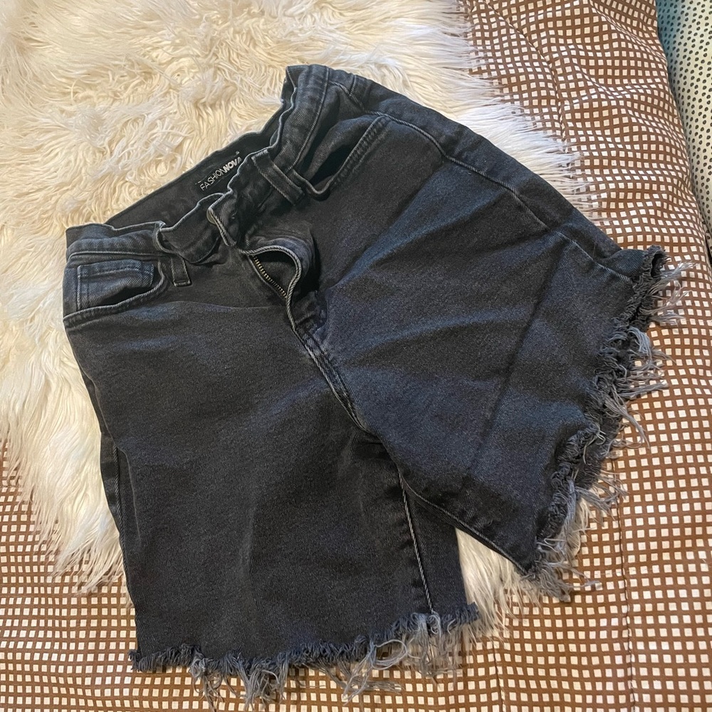 Fashionova black denim shorts
